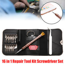 Professional 16 in 1 Mobile Phone Repair Tool Kit Wallet Mega Tools Screwdriver Set For i-Pad For Samsung S2 S3 S4 S5 2024 - buy cheap