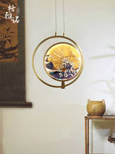 Esmalte novo estilo chinês pequeno lustre, sala de jantar moderna, quarto, estudo, designer simples toda a iluminação cobre