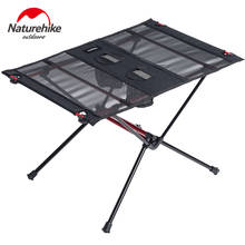 Naturehike mesa dobrável portátil de acampamento, mesa de móveis para piquenique e churrasco, liga de alumínio ultraleve dobrável 2024 - compre barato