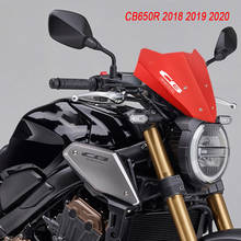 Acessórios para motocicleta, para honda cb650r, cb 650 r 2018 2019 2020, cnc, alumínio, com defletores de para-brisas, com logotipo 2024 - compre barato