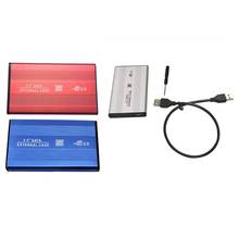 Горячая 2,5 дюймов USB 2,0 к SATA внешний портативный 6-гбит/с SSD жесткий диск алюминиевый корпус/Чехол Box Al чехол Корпус 2024 - купить недорого