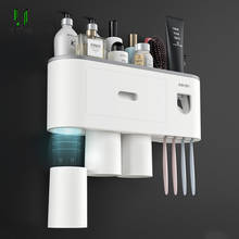 UNTIOR Magnetic Adsorption Toothbrush Holder Automatic Toothpaste Squeezer Dispenser Storage Rack Bathroom Accessories 2024 - buy cheap