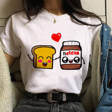 Camiseta de los 90 de Nutella para mujer, remera Harajuku Ullzang con estampado de dibujos animados, camisetas de estilo coreano para mujer 2024 - compra barato