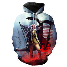 War Series Eagle American Flag Print Hooded Sweatshirt Pullover US SIZE 2024 - buy cheap