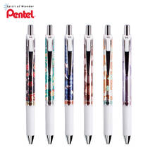 Pentel caneta gel edição limitada, caneta colorida de tinta líquida, material de escritório de papelaria, secagem rápida, caneta de tinta preta 0.5mm bln75 2024 - compre barato