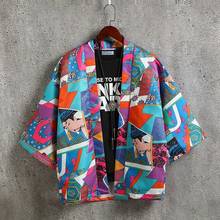 Casaco kimono masculino japonês yukata, roupa japonesa para homens haori 2024 - compre barato