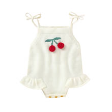 Newborn Baby Bodysuits Fashion Sleeveless Strap Infant Boy Girl Knitted Jumpsuits Outfit One Piece Toddler Kids Knitwear Clothes 2024 - buy cheap