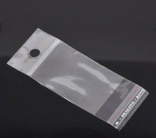 85 sacolas plásticas transparentes com fechamento adesivo, retângulo transparente com orifício de pendurar (espaço útil: 6x4cm) 10x4cm 2024 - compre barato