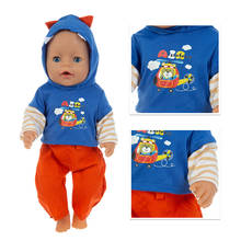 Blue Clothes Fit 17 inch 43cm Doll Clothes Born Baby Doll Clothes dress For Baby Birthday Festival Gift 2024 - buy cheap