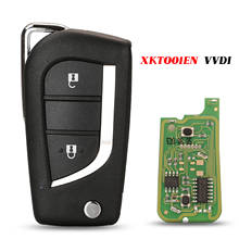 Jingyuqin-mando a distancia Universal para coche, 2 botones, Xhorse, XKTO01EN, para Toyota, VVDI 2024 - compra barato