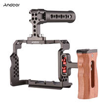 Andoer Aluminum Alloy Camera Cage Kit with Video Rig Top Handle Wooden Grip Replacement for Sony A7R III/ A7 II/ A7III 2024 - buy cheap