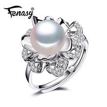 FENASY кольцо из стерлингового серебра 925 пробы роскошные кольца с натуральным пресноводным жемчугом для женщин женские вечерние свадебные ювелирные украшения 2024 - купить недорого