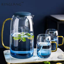 Kinglang chaleira fria de vidro do agregado familiar resistente ao calor de alta temperatura à prova de explosão fresco grande capacidade copo de água fria bule 2024 - compre barato