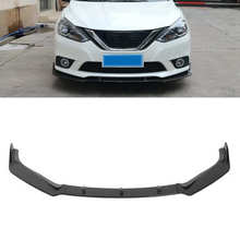 Carbon Fiber Style Front Bumper Lip Spoiler 3-Section Fit for Nissan Sylphy/Sentra 2016 2017 2018 2019 Car accessories 2024 - buy cheap