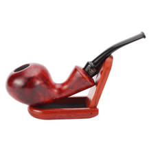 Briar cachimbo de tabaco fumo, moedor de ervas com 16cm, durável, formato de calabcinha, curvo, tabaco, cachimbo de madeira para fumantes, acessórios 2024 - compre barato