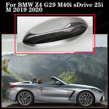 Автомобильный Стайлинг, чехол из натурального углеродного волокна для наружной дверной ручки, защитная накладка для BMW Z4 G29 M40i sDrive 25i M 2019 2020 2024 - купить недорого