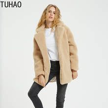TUHAO Autumn Winter Faux Fur Coat Women Warm Teddy Bear Coats Ladies Fur Jacket Female Teddy Outwear Overcoat Long Coat WM37 2024 - buy cheap