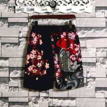 New Ukiyo-e Japanese Style Harajuku Dry Fit Short Pants Men Women Crane Print Shorts Casual Plus Size Summer Streetwear HOT Sale 2024 - compre barato