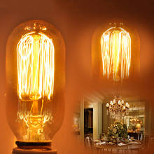 Ретро Edison led светильник лампочка E27 40 Вт G80 T45 A19 T300 T185 лампа накаливания ампулы лампы AC220-240V Винтаж Эдисон лампы 2024 - купить недорого