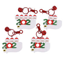 2020 Quarantine Christmas Party keychain Gift Santa Claus With Mask Xmas Tree Ornament 2024 - buy cheap