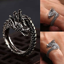 Vintage Gothic  Dragon Ring Punk Rings Jewelry Ring Adjustable Ring Jewelry Free Size Finger In The Dark Vintage Luminous 2024 - buy cheap