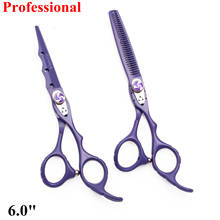 6.0 Hair Scissors Professional Hairdressing Cutting Scissors Barber Thinning Scissors 440C Japanese Steel Hair Cut Shears 1019# 2024 - buy cheap