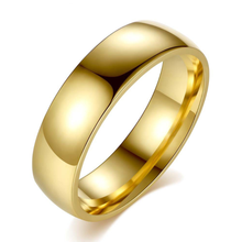 6mm/ 8mm Classic Wedding Ring for Men Women Gold / Blue / Color Stainless Steel US size 2024 - buy cheap