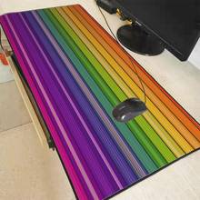 MRGBEST 90x40/80x30MM Colorful Striped Lines Abstract Locking Edge Gaming Large Mouse Pad Gamer Game Anime Mat for Csgo LOL Dota 2024 - buy cheap