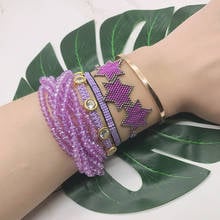 BLUESTAR Purple Star MIYUKI Bead Bracelet Crystal Bead Women Pulseras Mujer Moda Handmade Woven Loom Jewelry 2024 - buy cheap