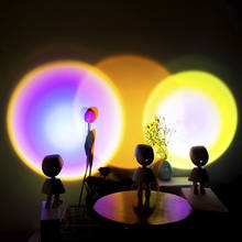 Luminária projetora de arco-íris, luz led de decoração atmosférica usb para projetar em casa, loja de café 2024 - compre barato