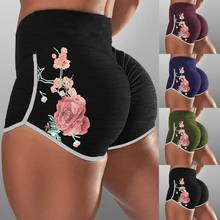 Gym Shorts Women Floral Printing Yoga Shorts High Waist Summer Sports Short Athletic Workout Fitness Shorts шорты женские 2020 2024 - buy cheap