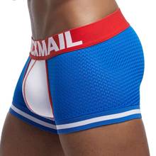 Jockmail brand Men underwear cueca boxer Men Mesh Shorts leggins hombre Men's Clothing boxers panties shorts Sexy fat guy gay 2024 - buy cheap