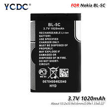 3,7 V 1020mAh batería BL-5C para Nokia 1100, 1101, 1110, 1112, 1208, 1600, 1680, 2112, 2118, 2255, 2270, 2280, 2300, 2600, 2610, 3100, 3105, 3120 2024 - compra barato