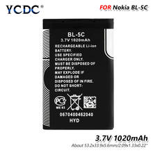 3.7V 1020mAh Battery BL-5C For Nokia 1100 1101 1110 1112 1208 1600 1680 2112 2118 2255 2270 2280 2300 2600 2610 3100 3105 3120 2024 - buy cheap