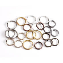Anéis de pular abertos com faixa dupla, 4, 6, 8, 10 e 12mm, conectores dourados e prateados para fazer joias, diy 2024 - compre barato