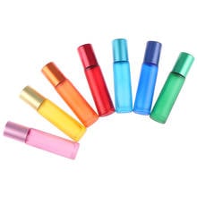 Botellas de perfume vacías, rollo de vidrio grueso portátil de 10ml, para aceites esenciales, Bola de rodillo, uso en viajes 2024 - compra barato