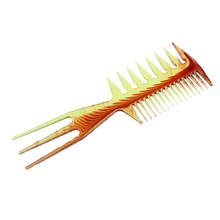3 Way Wide Tooth Hair Comb Smooth Hair Pick Comb Afro Hair Comb Brush Brown 2024 - buy cheap