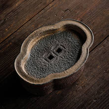 Pot-Supporting Ceramic Tray Water Dry-Bulb Disk Tea Saucer Manual Retro Copper Begonia Tray Gongfu Tea Tray ea Tray Tea Table 2024 - buy cheap