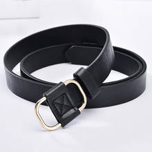 Women Waist Belt Lovely Women's Big Ring Decorated Belts Female Design Fashion Gold Pin Buckle Solid PU Leather Strap 2024 - buy cheap