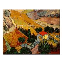 Arthyx Handpainted Reproduction Impressionist Oil Painting On Canvas Paysage Avec Une Maison Et Un Laboureur By Vincent Van Gogh 2024 - buy cheap