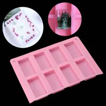 8 Cavities Rectangle Cuboid Silicone Mold Soap Dried Flower Resin Mold DIY Tools 2024 - buy cheap