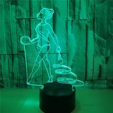 Lámpara de noche 3d para gimnasia, luz nocturna colorida personalizada con Usb, táctil Visual, regalo creativo Popular para escritorio 2024 - compra barato