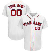 Top Quality Customized Baseball Jersey Sew Name/Number Breathable Soft V-neck Button-down for Boy/Girl/Kids Big size Any Colour 2024 - buy cheap