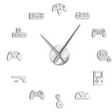 Relógio de parede grande para controlador de vídeo, relógio adesivo para homens e meninos, decoração de casa e jogos, diy 2024 - compre barato