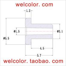 Silicone rubber Hollow plug push in grommet single Motor Torque Bung Open tiny hole OD 1/8 " 3.1 3 3.0 3mm 3.1MM ID 1/16" 1.5 mm 2024 - compre barato