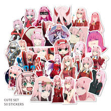 50 unids/set de pegatinas de dibujos animados de Anime DARLING In The FRANXX, pegatina impermeable para ordenador móvil, monopatín 2024 - compra barato