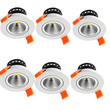 Reflector led de aluminio de alta calidad, Luz LED De Techo empotrable regulable, 3W, 5W, 7W, Bombilla led para lámpara, 110V, 220V, 6 paquetes 2024 - compra barato