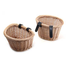 Bike Front Handlebar Basket Retro D-Shape Bicycle Bag Hand-woven Large Capacity Bike Storage Basket For Cycling Bike Accessories 2024 - buy cheap