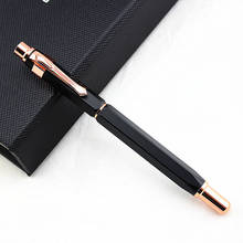 High quality 095 Fountain Pen Hexagon Black Metal Ink Pen Bronze Clip 0.38 Nib Stationery Office school supplies 2024 - buy cheap