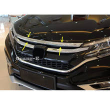 For Honda CRV CR-V 2012 2013 2014 Car Cover Bumper Engine ABS Chrome Trim Front Grid Grill Grille Frame Edge 1pcs 2024 - buy cheap